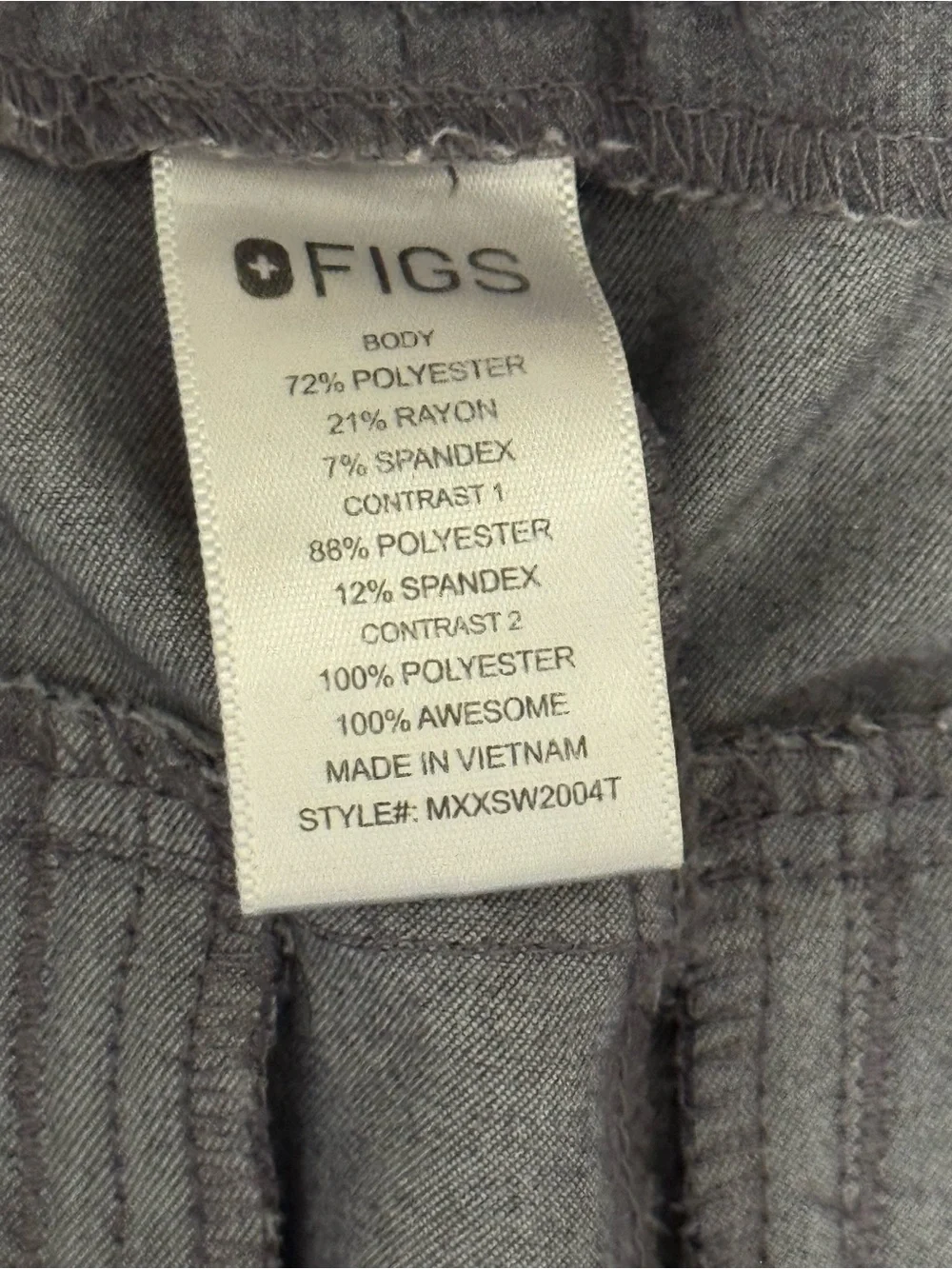 Men’s Figs Scrub Pants Grey L/Tall